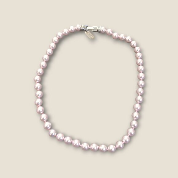 Kissaka Jewelry - Kissaka Pink Faux Pearl Necklace